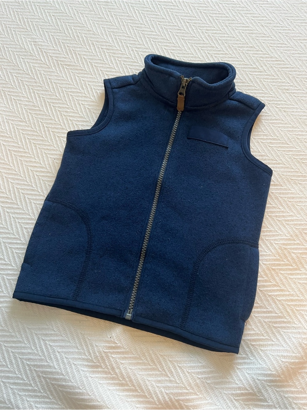 Carter's Toddler Navy Fleece Zip-Up Vest